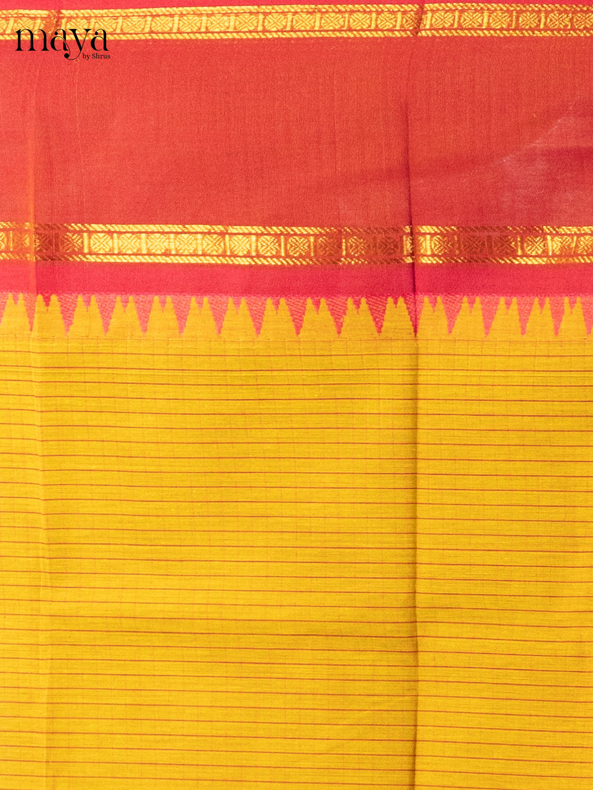 Yellow & Orange - chettinad top & dupatta combo