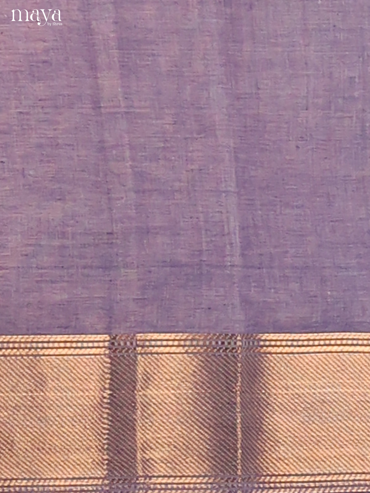 Lavender Chettinad Cotton Dupatta with self zari border