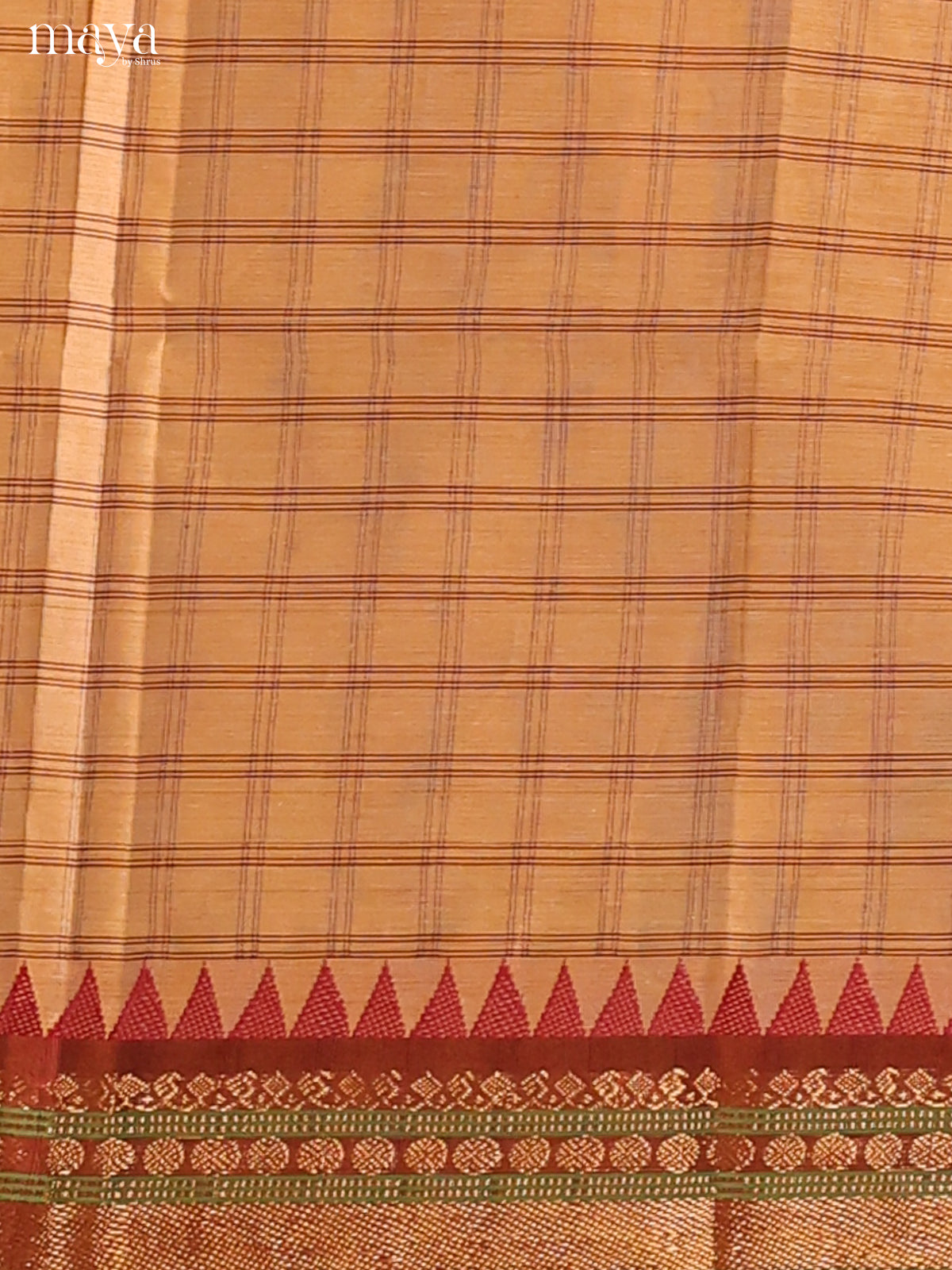 Beige & Maroon- chettinad top & dupatta combo