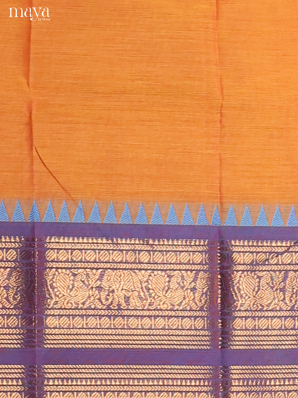 Mambala Yellow & Blue- chettinad top & dupatta combo