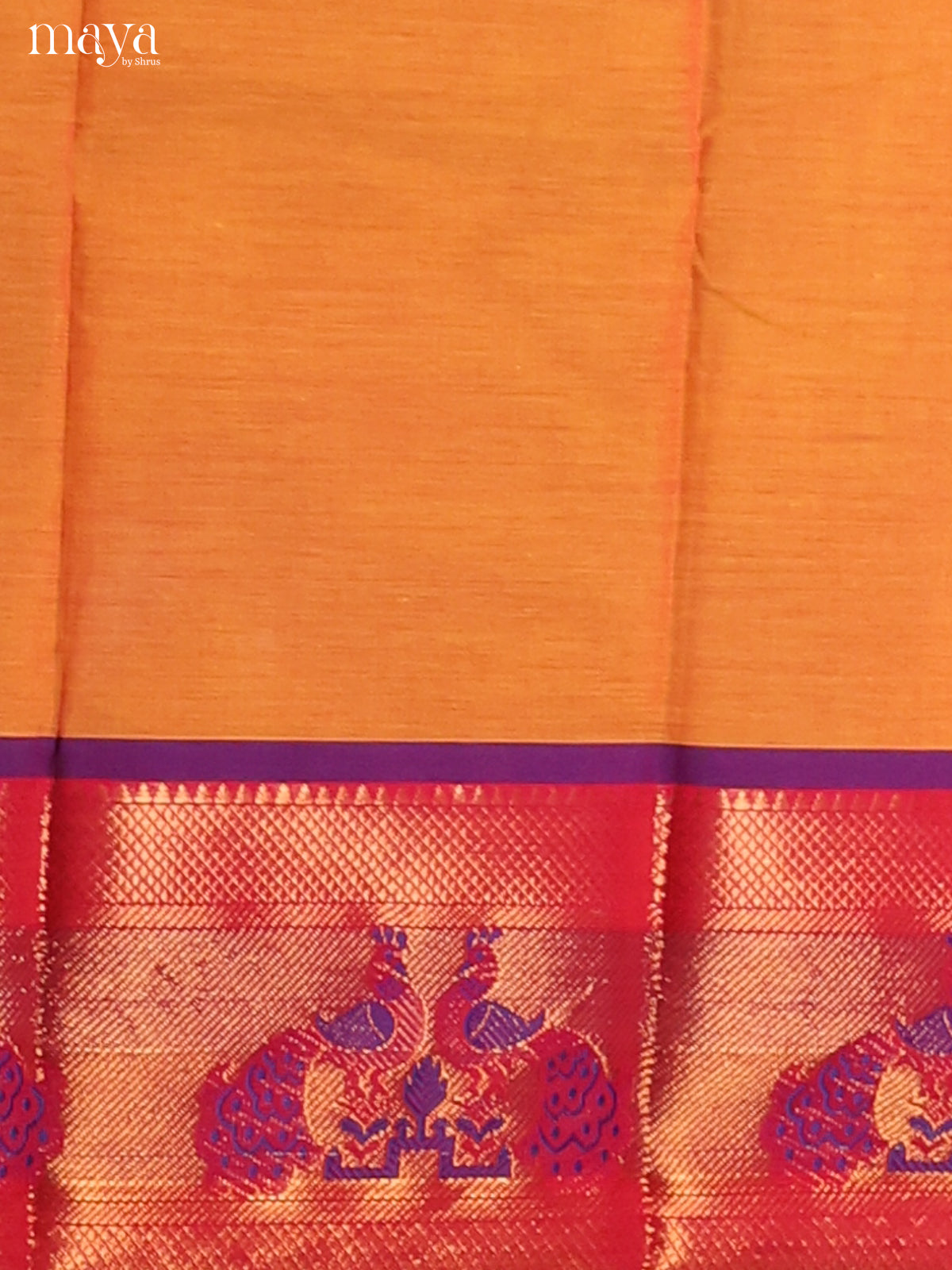 Orange with Purple - chettinad top & dupatta combo