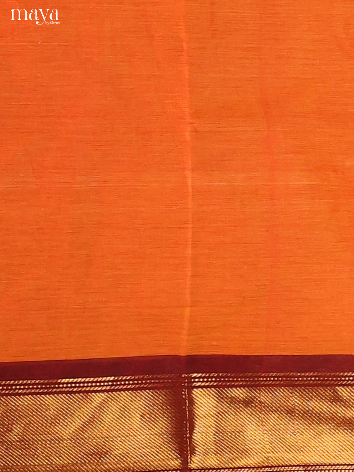 Orange with Maroon- chettinad top & dupatta combo