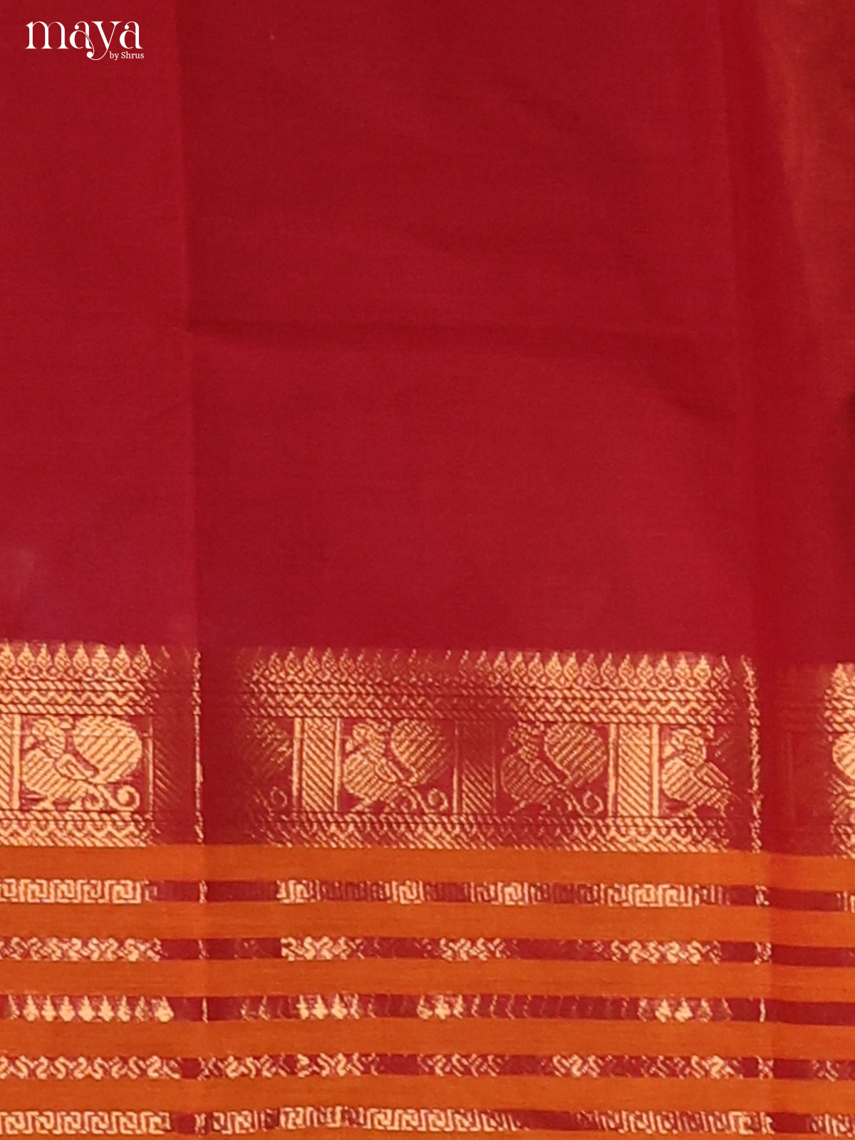 Red & Mustard - chettinad top & dupatta combo