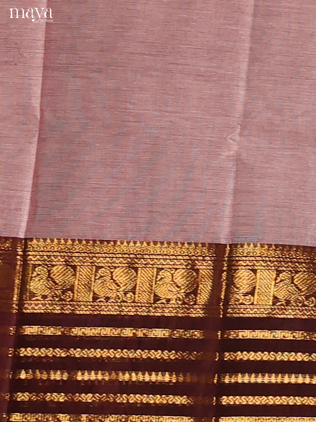 Grey & Brown - chettinad top & dupatta combo