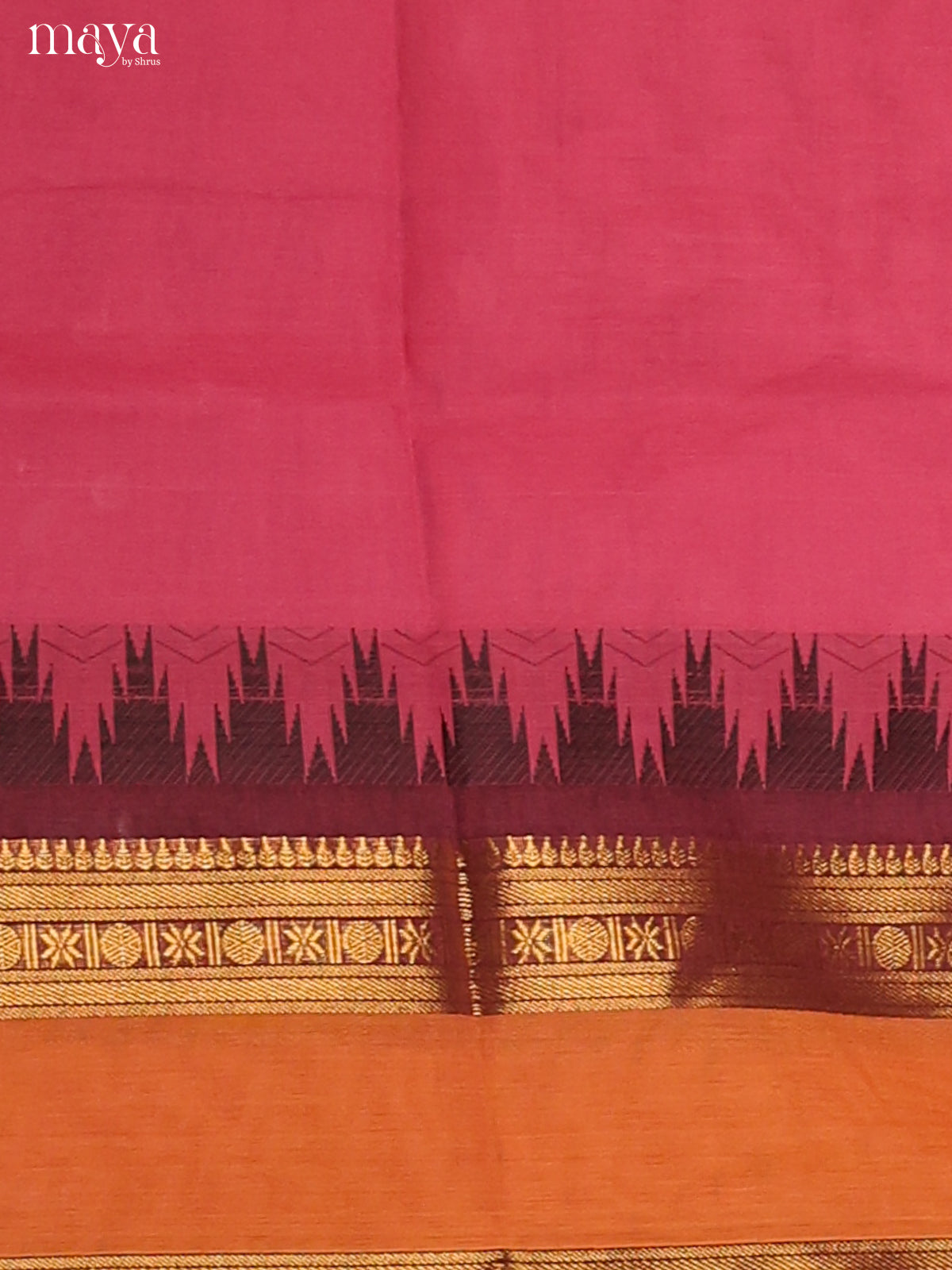 Pink & Purple - chettinad top & dupatta combo