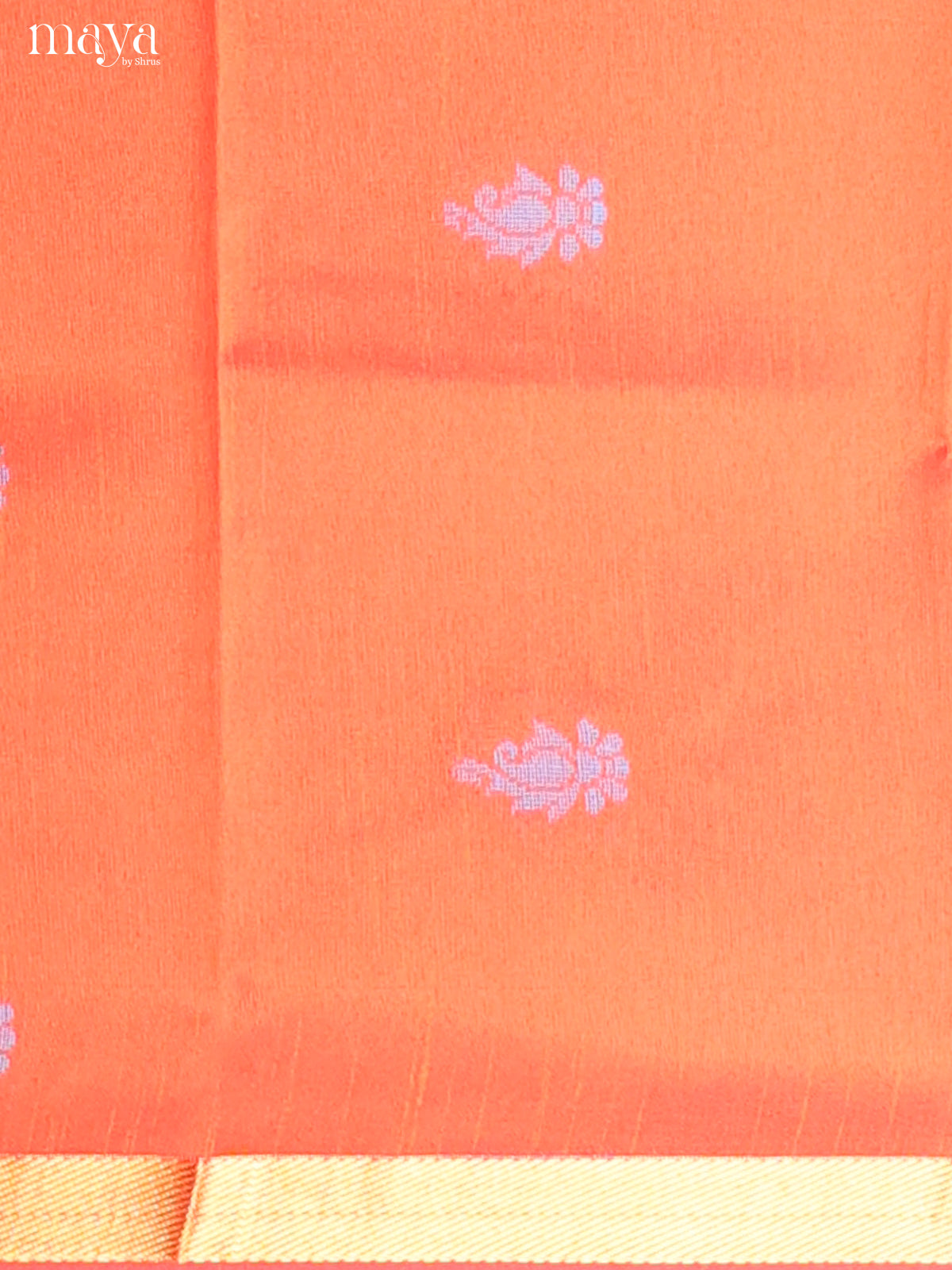 Orange & Blue - Semi rawsilk salwar