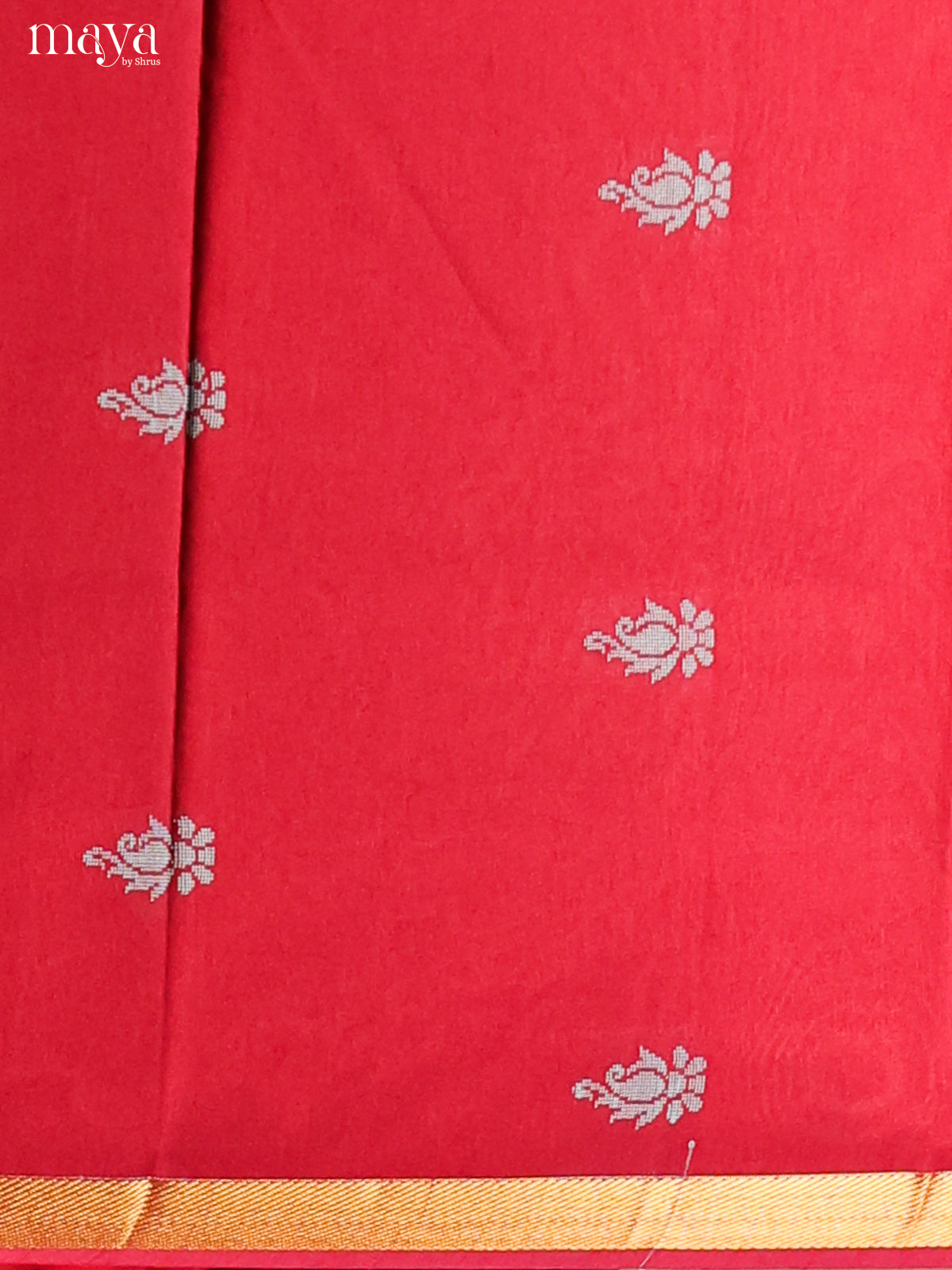 Red & Mild Lavender - Semi rawsilk salwar