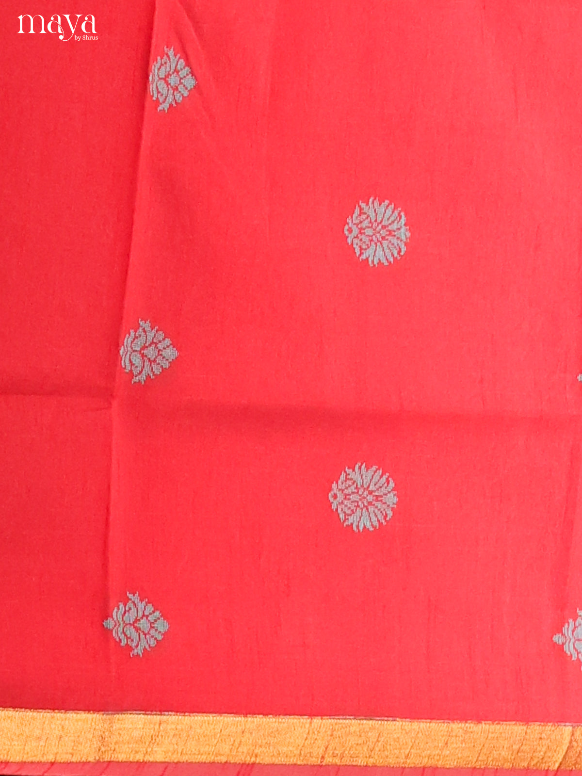 Red & Blue - Semi rawsilk salwar