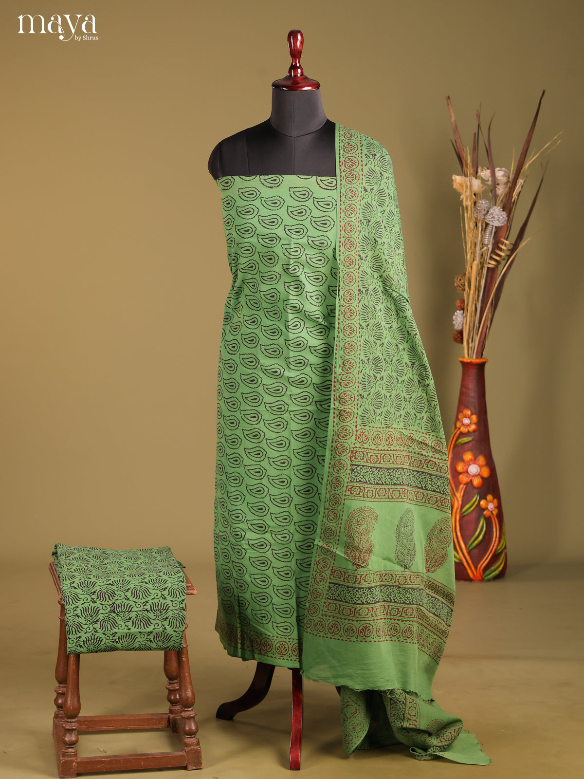 MDG28008-Bagh Cotton Salwar Unstich