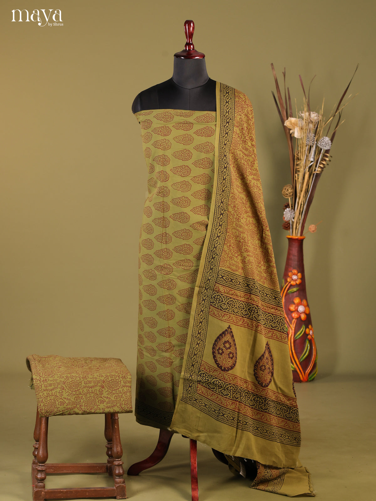 MDG28016-Bagh Cotton Salwar Unstich