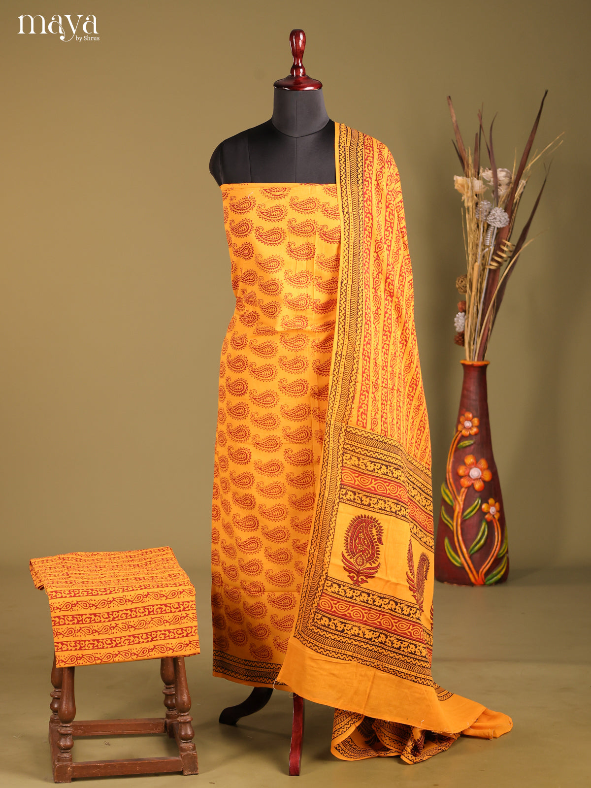 MDG28019-Bagh Cotton Salwar Unstich