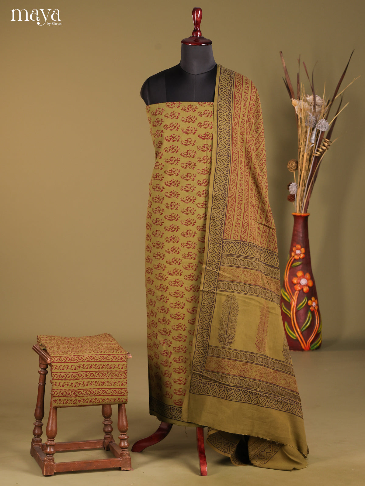 MDG28025-Bagh Cotton Salwar Unstich