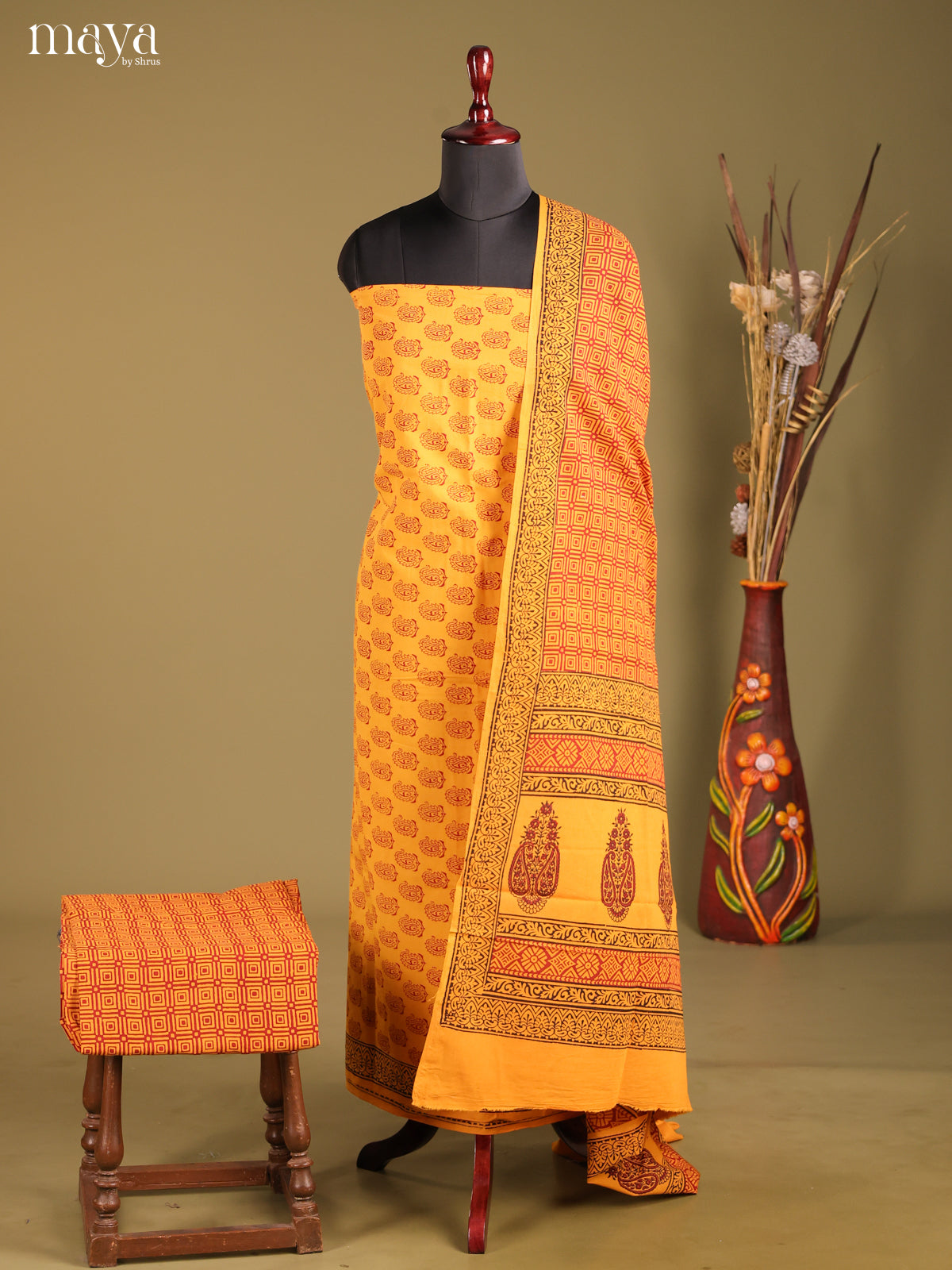 MDG28088-Bagh Cotton Salwar Unstich