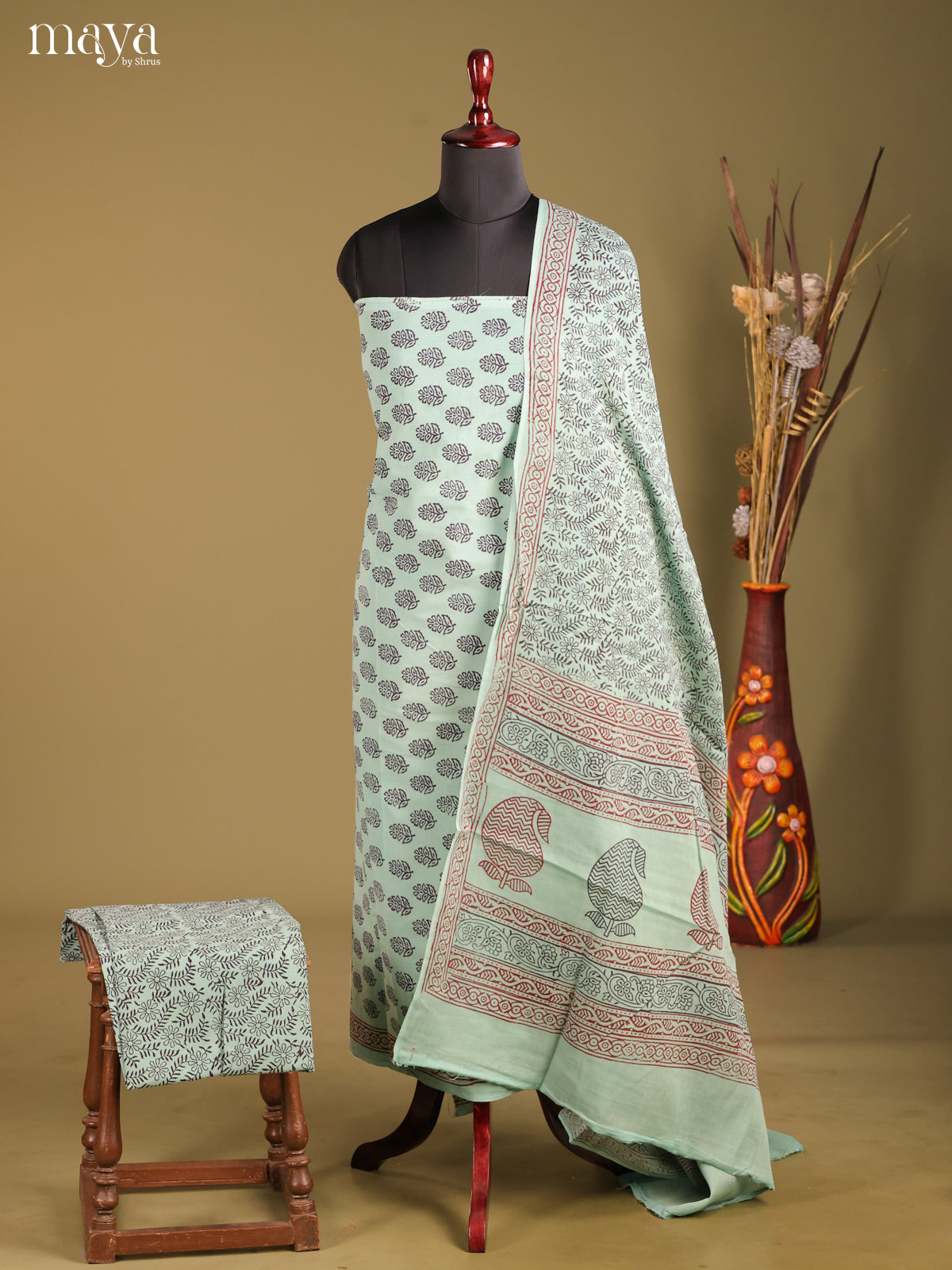 MDG28089-Bagh Cotton Salwar Unstich