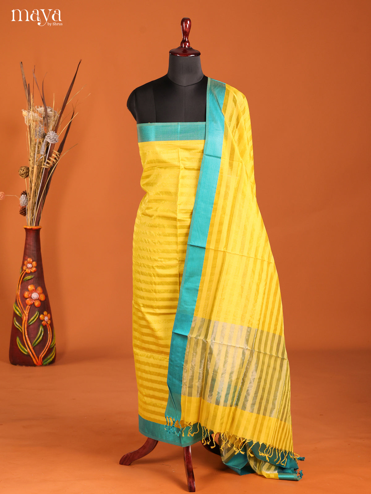MDH06002-maheswarisico top & dupatta combo
