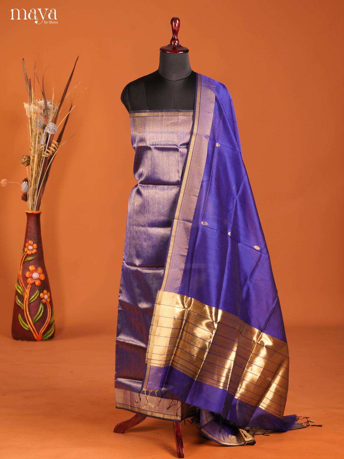 MDH06028-maheswarisico top & dupatta combo