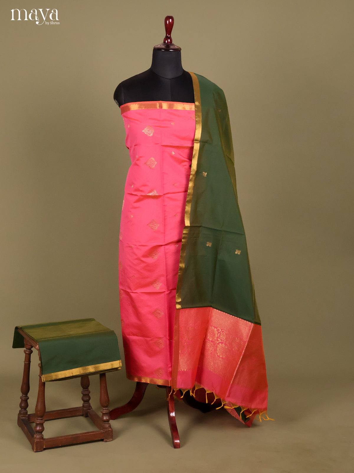 MDH26161-semi softsilk salwar Unstitch