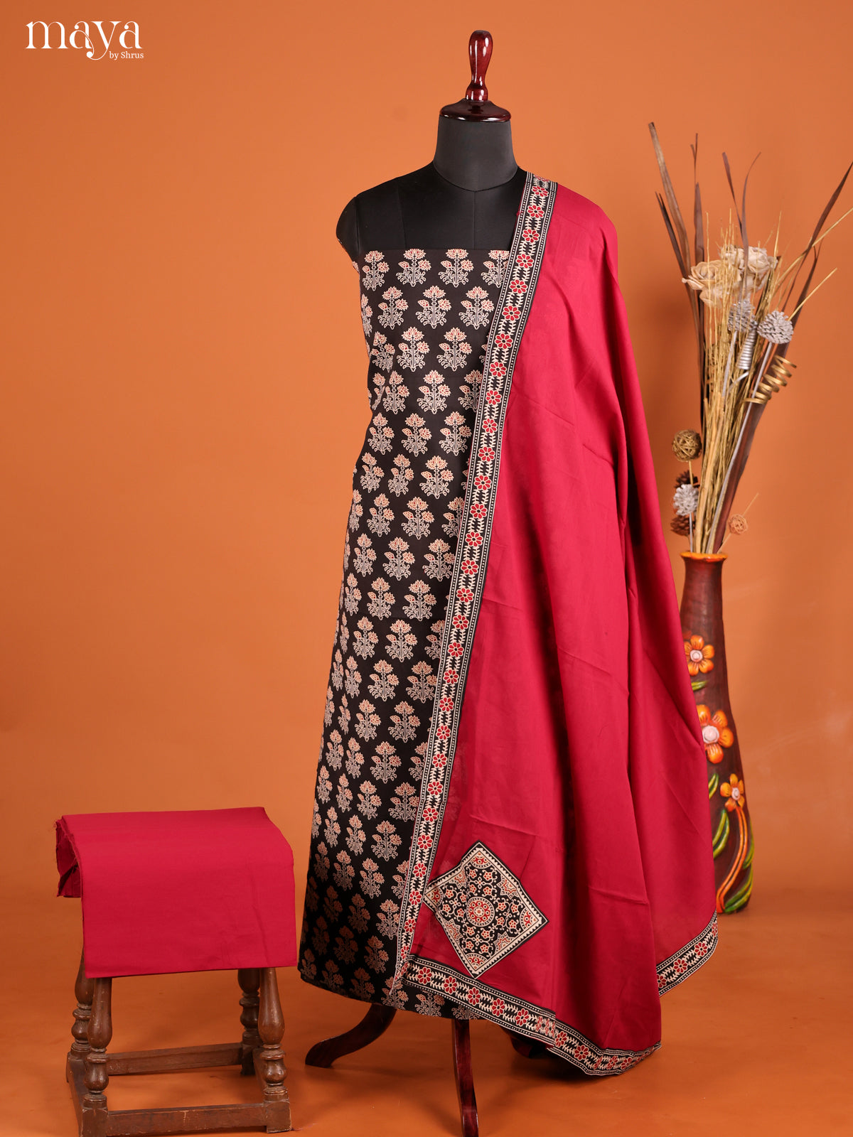 MDI02217-Ajrakh Salwar Unstitch