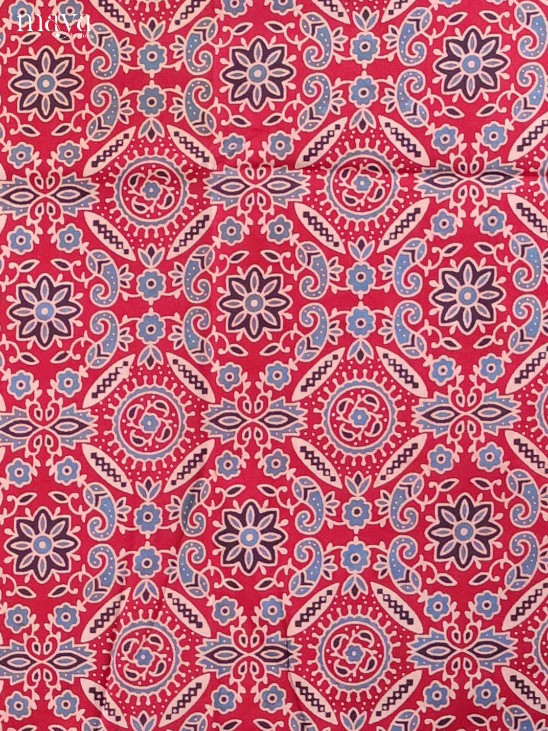 Maroon & Cream-Ajrakh Salwar Unstitch