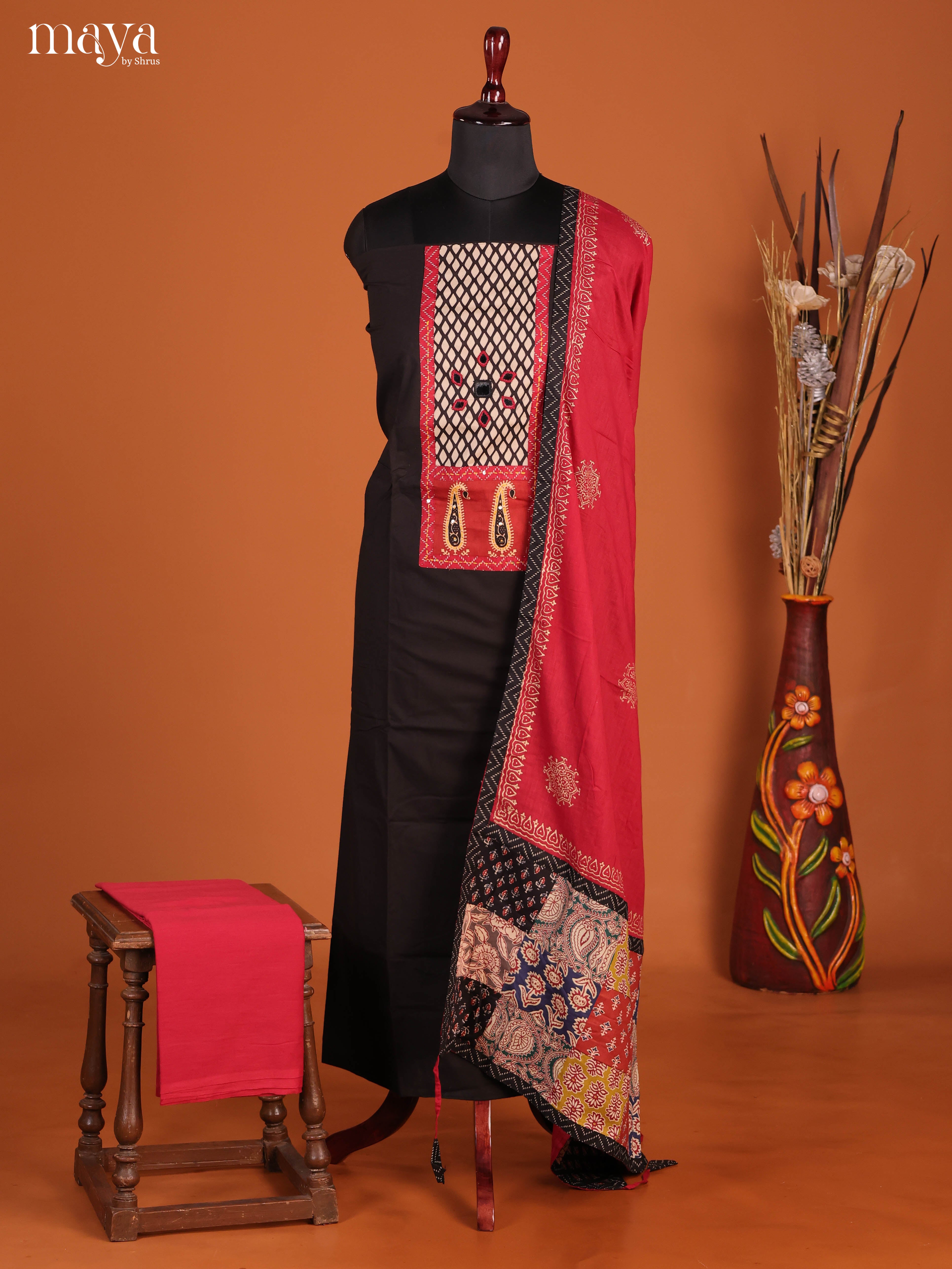 MDJ03026-Ajrakh Salwar Unstitch