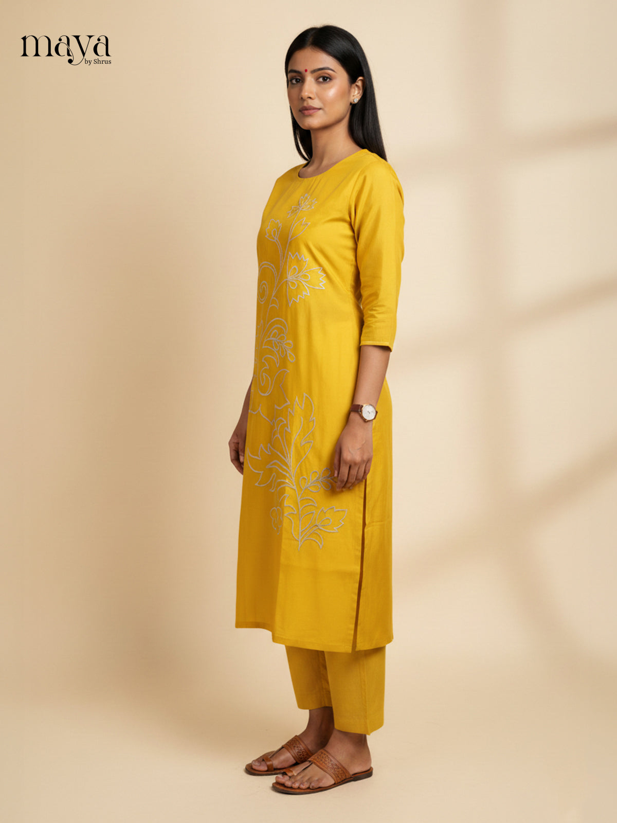Yellow-Readymade 2 Piece Co-ord Set