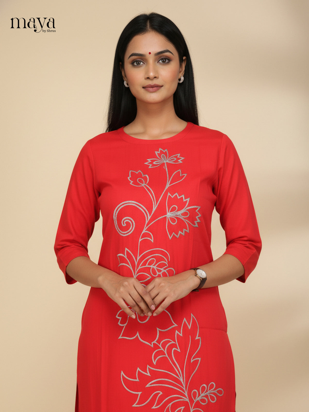 Red-Readymade 2 Piece Co-ord Set