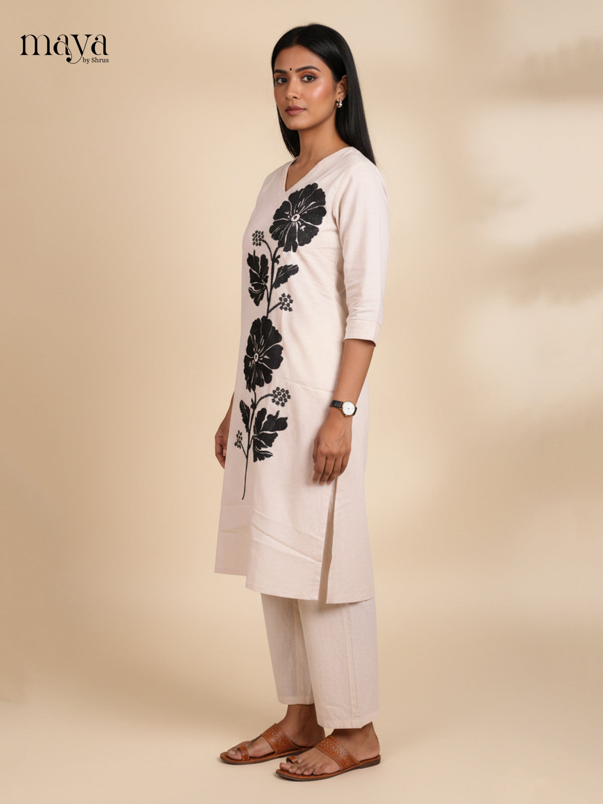 Cream -Readymade 2 Piece Co-ord set