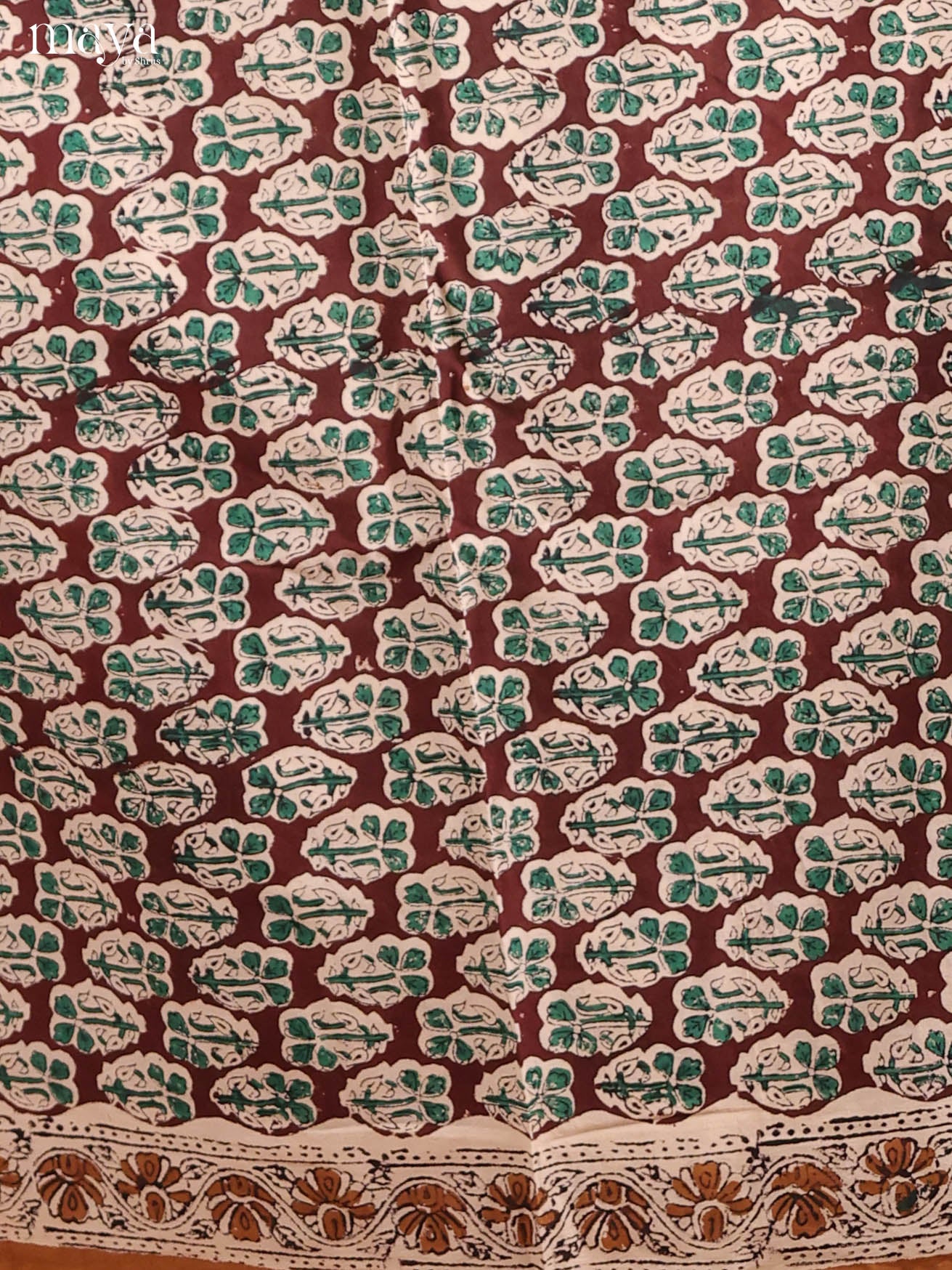 Maroon & Light Brown-Cotton salwar