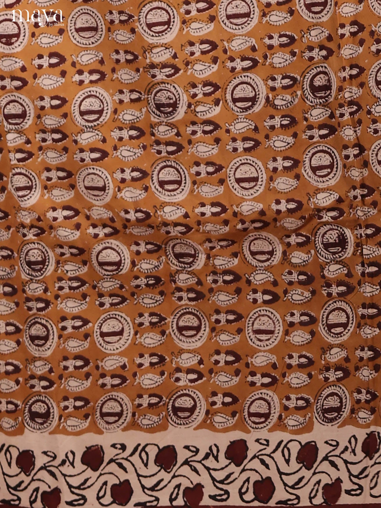 Dark Mustard & Brown-Cotton salwar