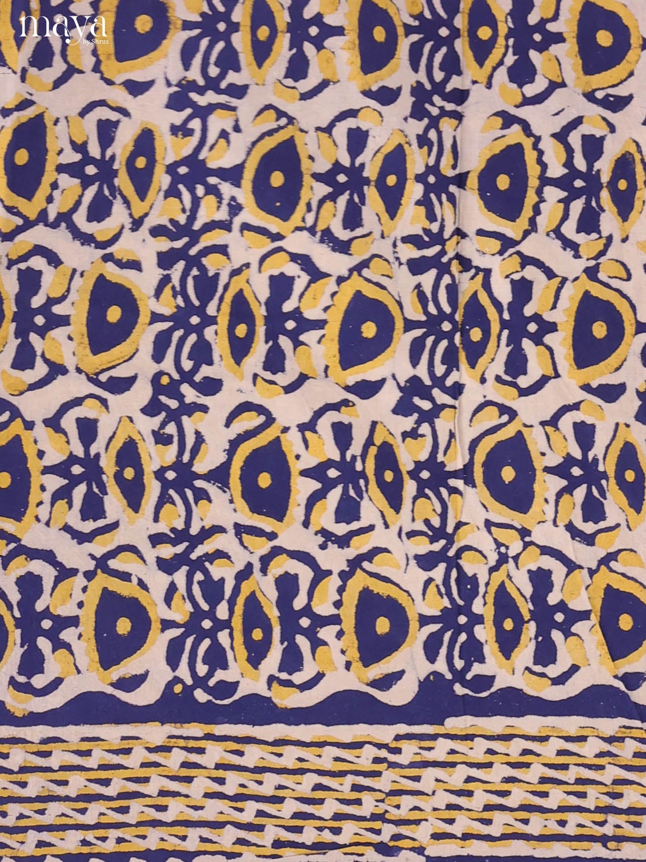 Blue & Yellow-Cotton salwar