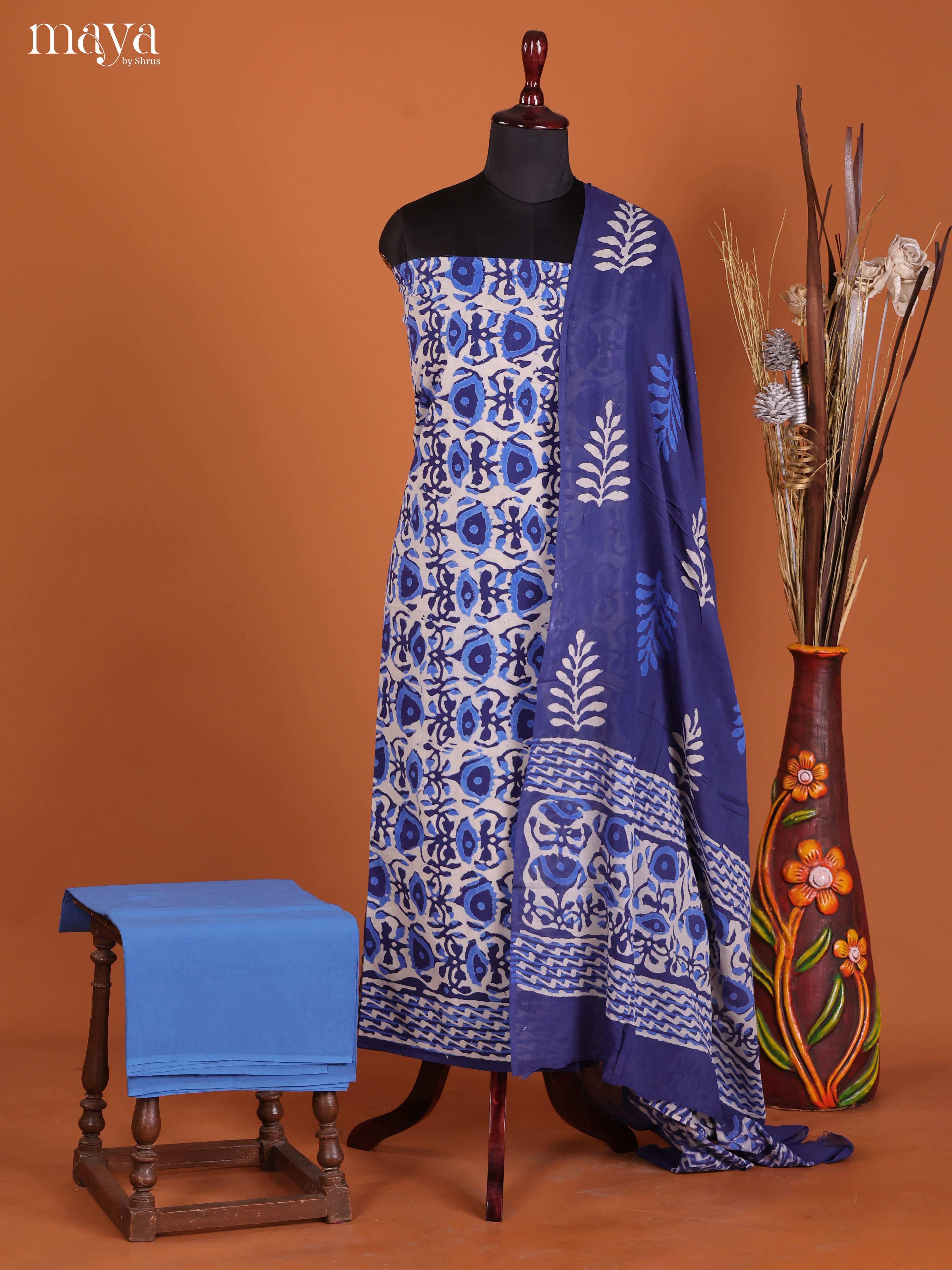 Blue -Cotton salwar