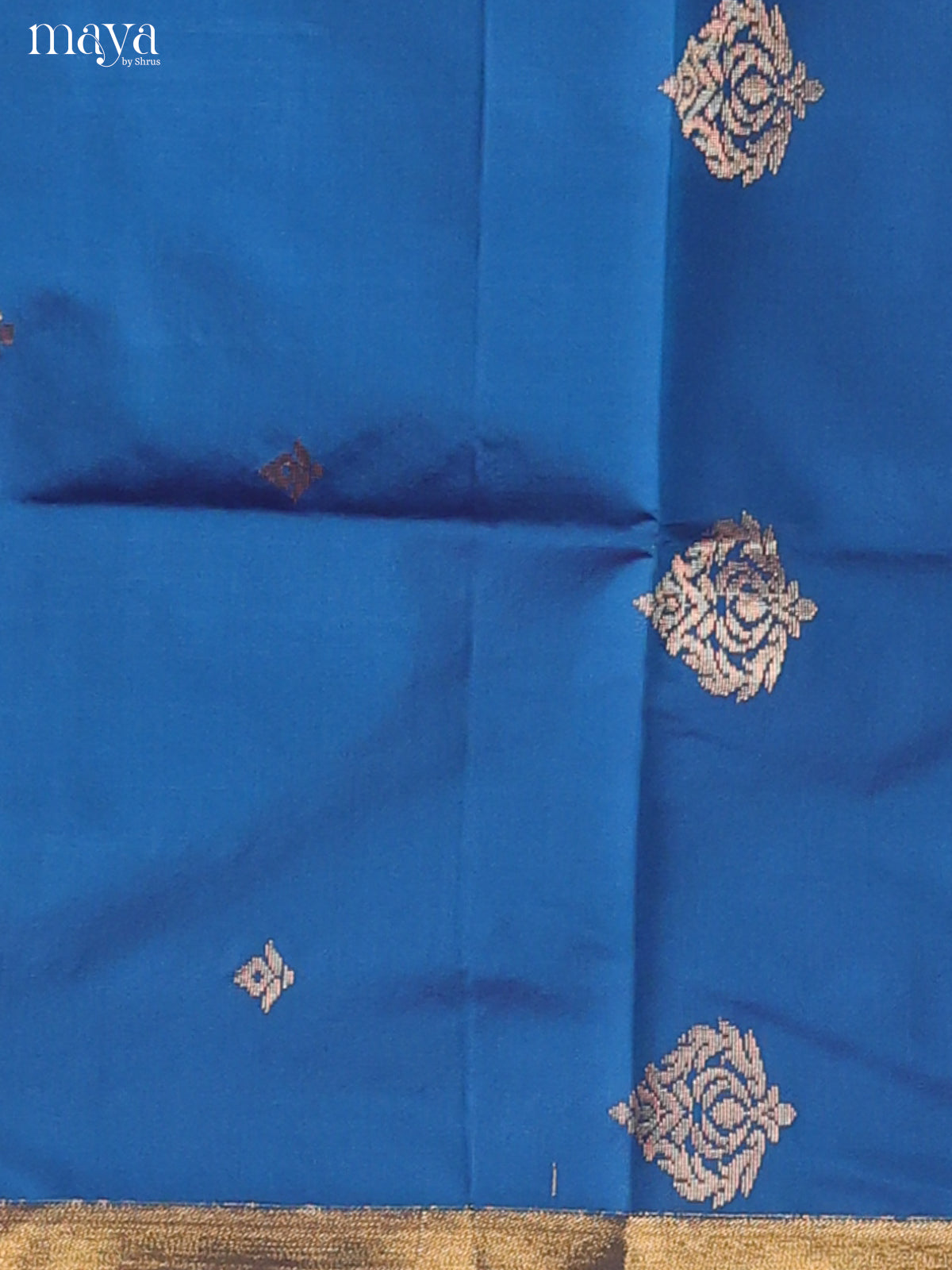 Blue & Pink-semi softsilk salwar Unstitch