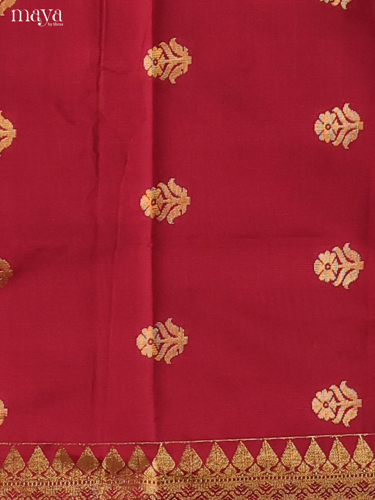 Maroon & Blue-semi softsilk salwar Unstitch