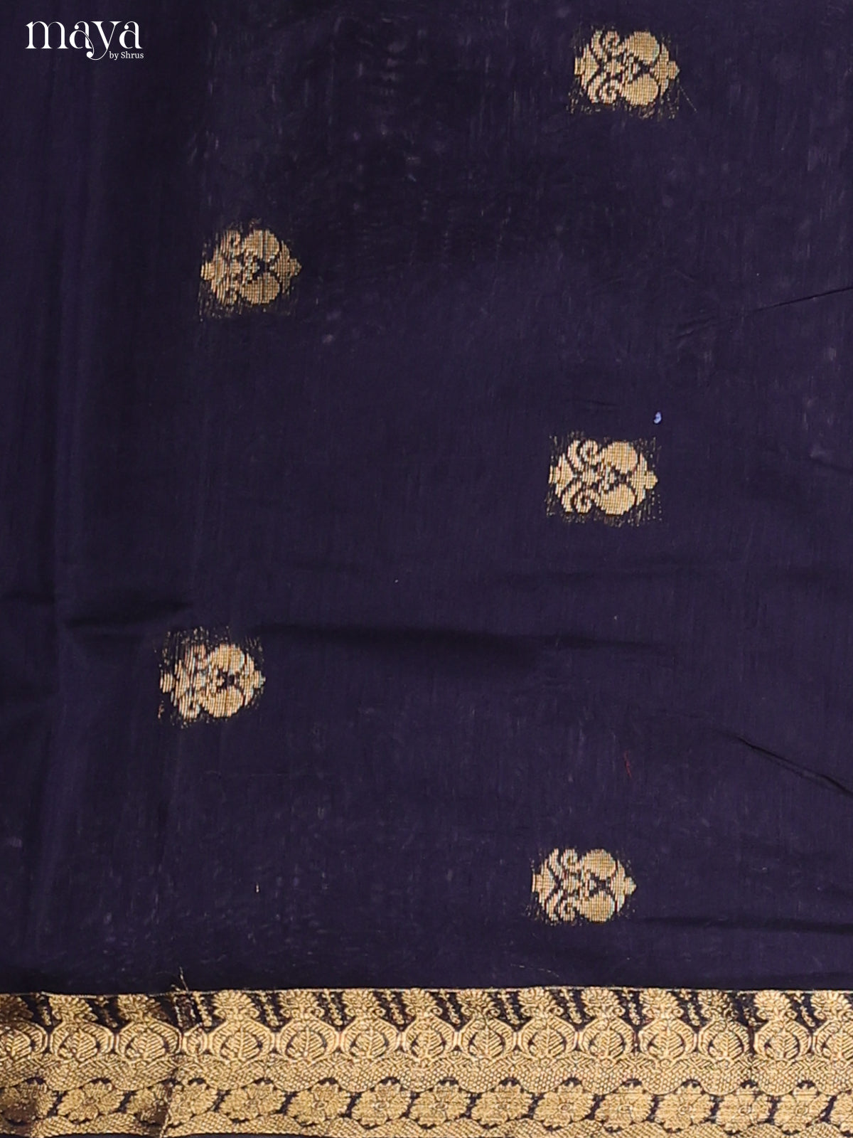 Blue & Red -Semi silkcotton salwar unstitch