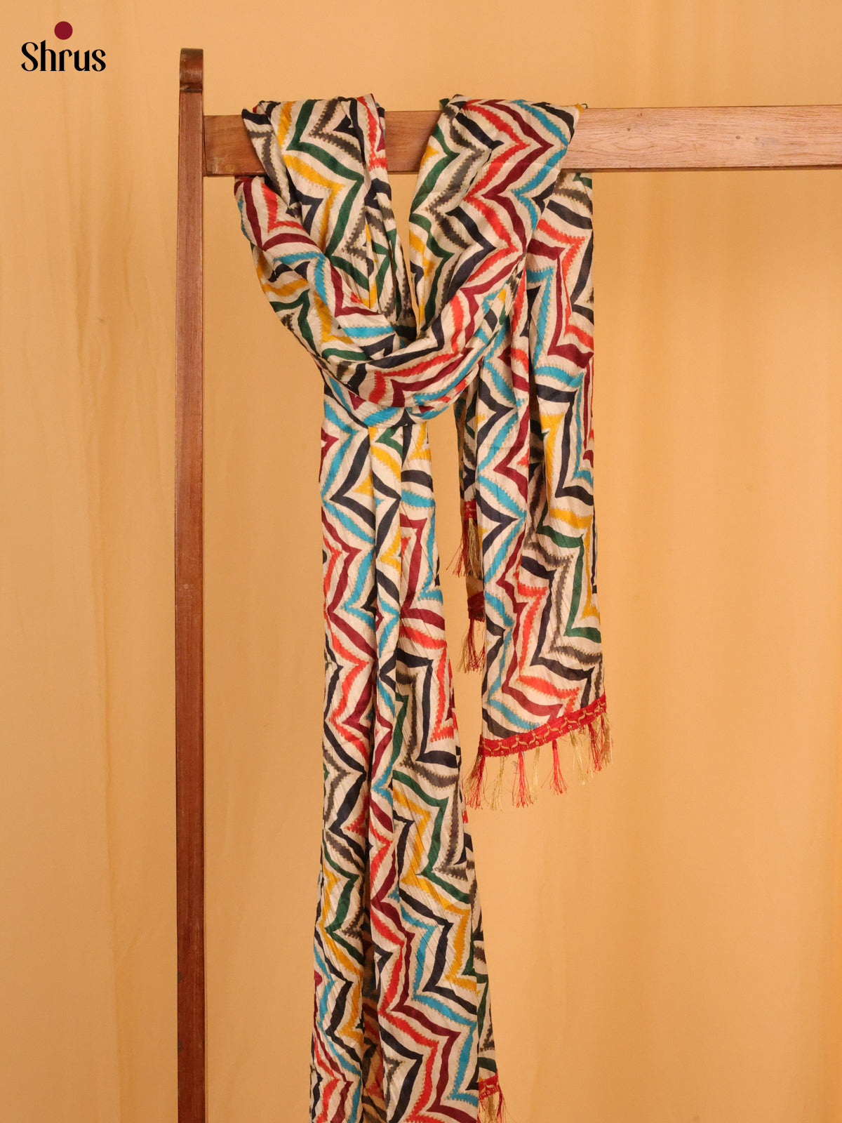 Multi colour Geometric Cotton Mix Dupatta