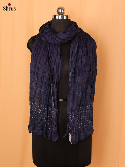Blue Bandhani Cotton Dupatta
