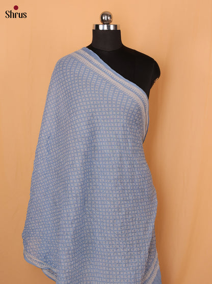 Blue Bandhani Cotton Dupatta