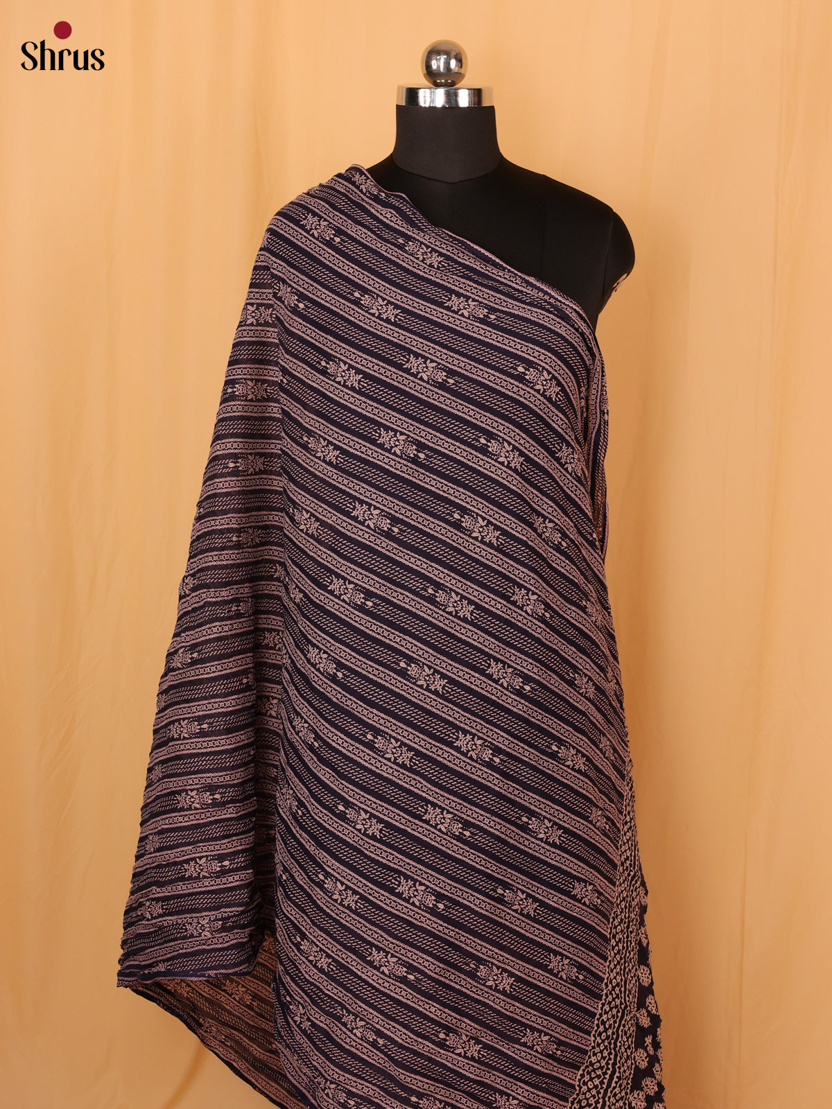 Blue Bandhani Cotton Dupatta