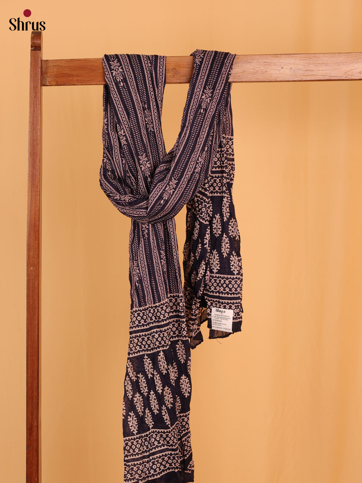 Blue Bandhani Cotton Dupatta