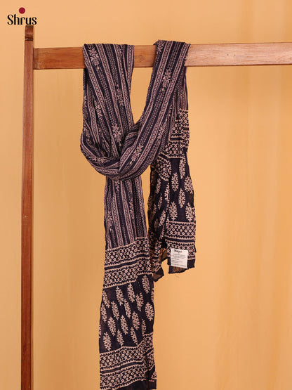 Blue Bandhani Cotton Dupatta