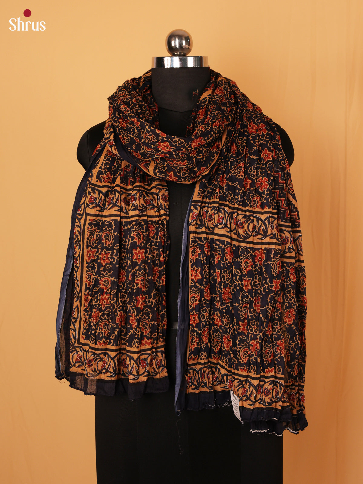 Blue Ajrakh Cotton Dupatta