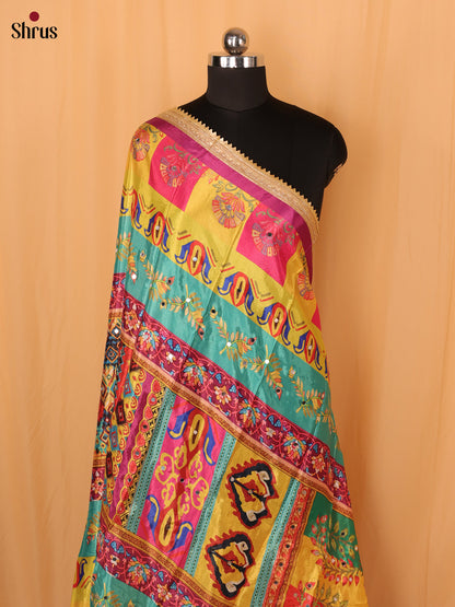 Multi Colour Geometric Semi Dola Dupatta