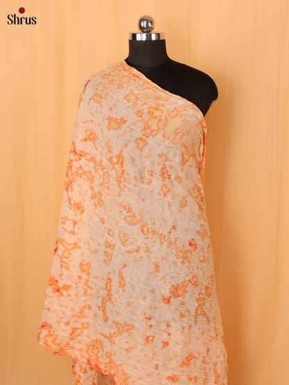 Orange Shibori Cotton Dupatta - MCL21166 - MCL21167