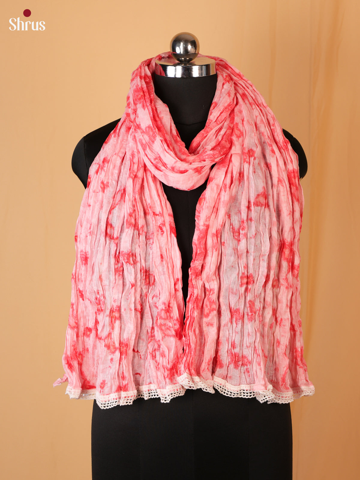 Pink Sehbori Cotton Dupatta