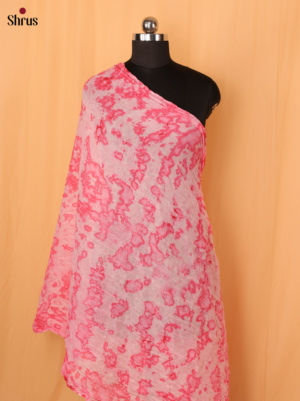 Pink Shibori Cotton Dupatta - MCL21169