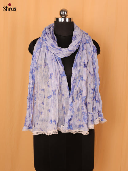 Blue Shibori Cotton Dupatta - MCL21172