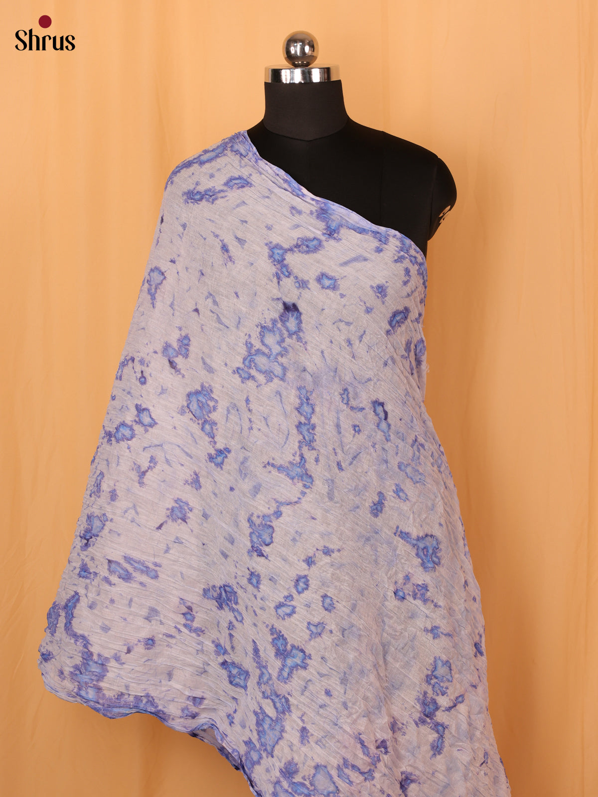 Blue Shibori Cotton Dupatta - MCL21172