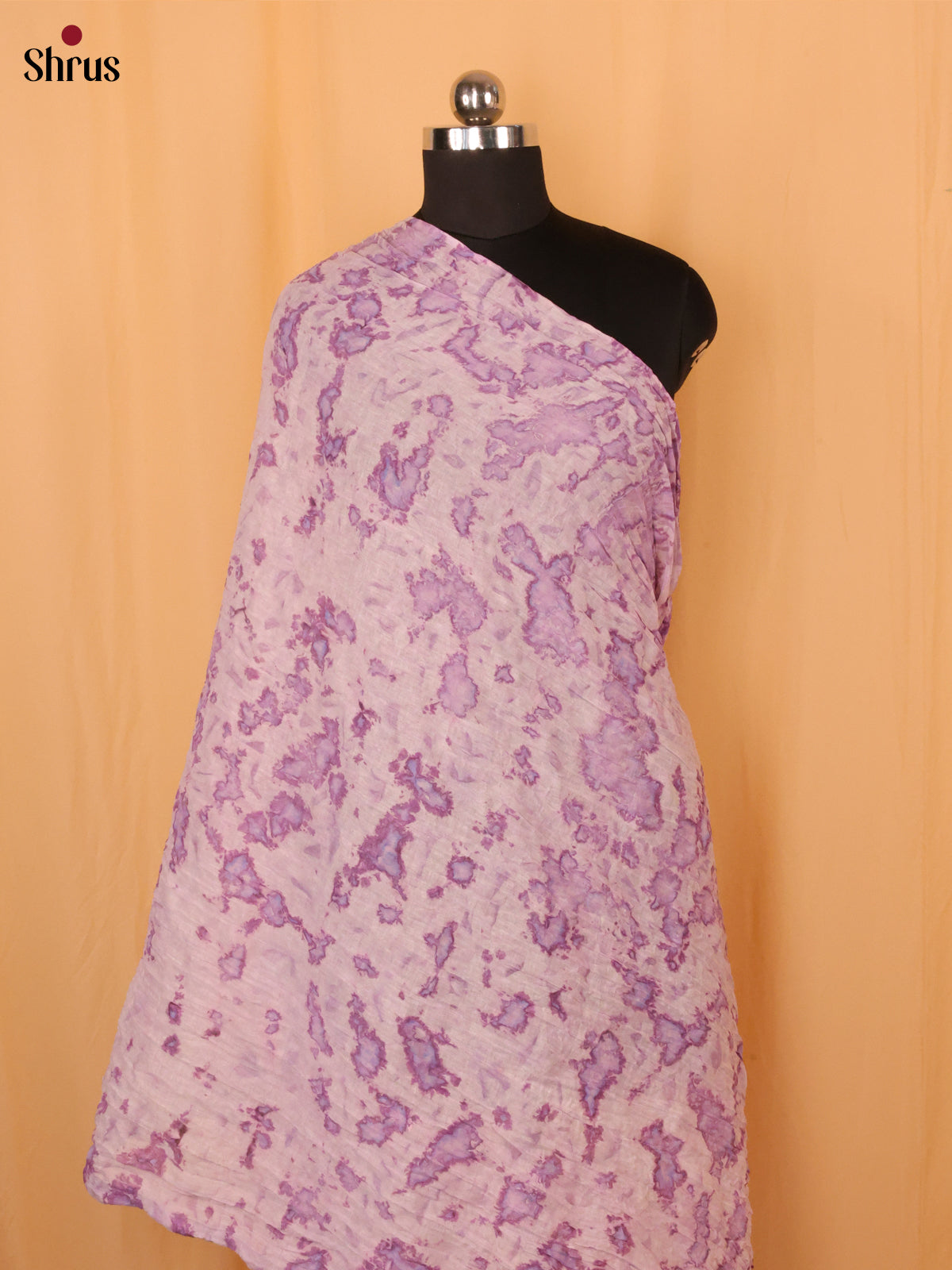 Lavender Shibori Cotton Dupatta - MCL21174