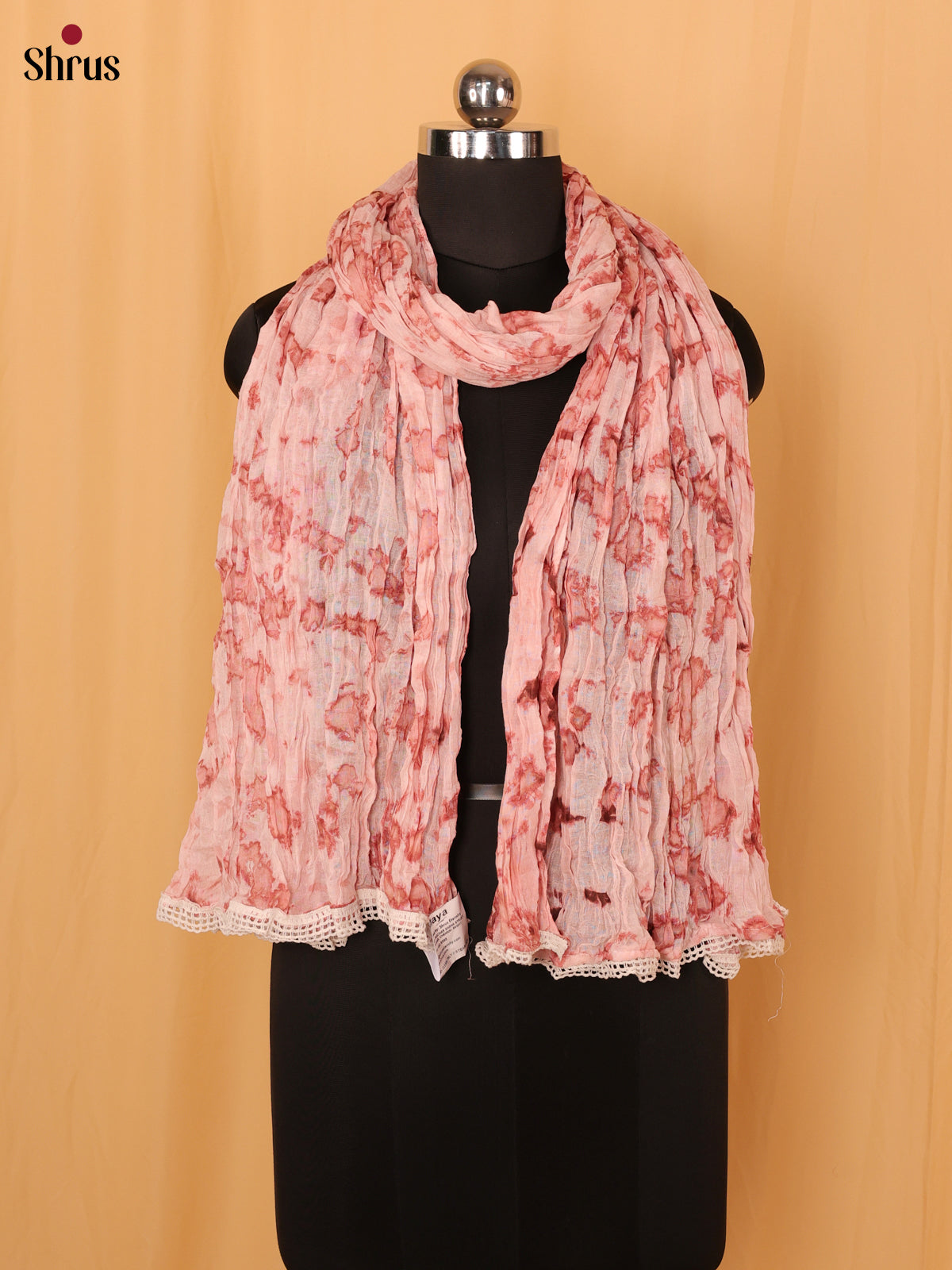 Brown Shibori Cotton Dupatta - MCL21175