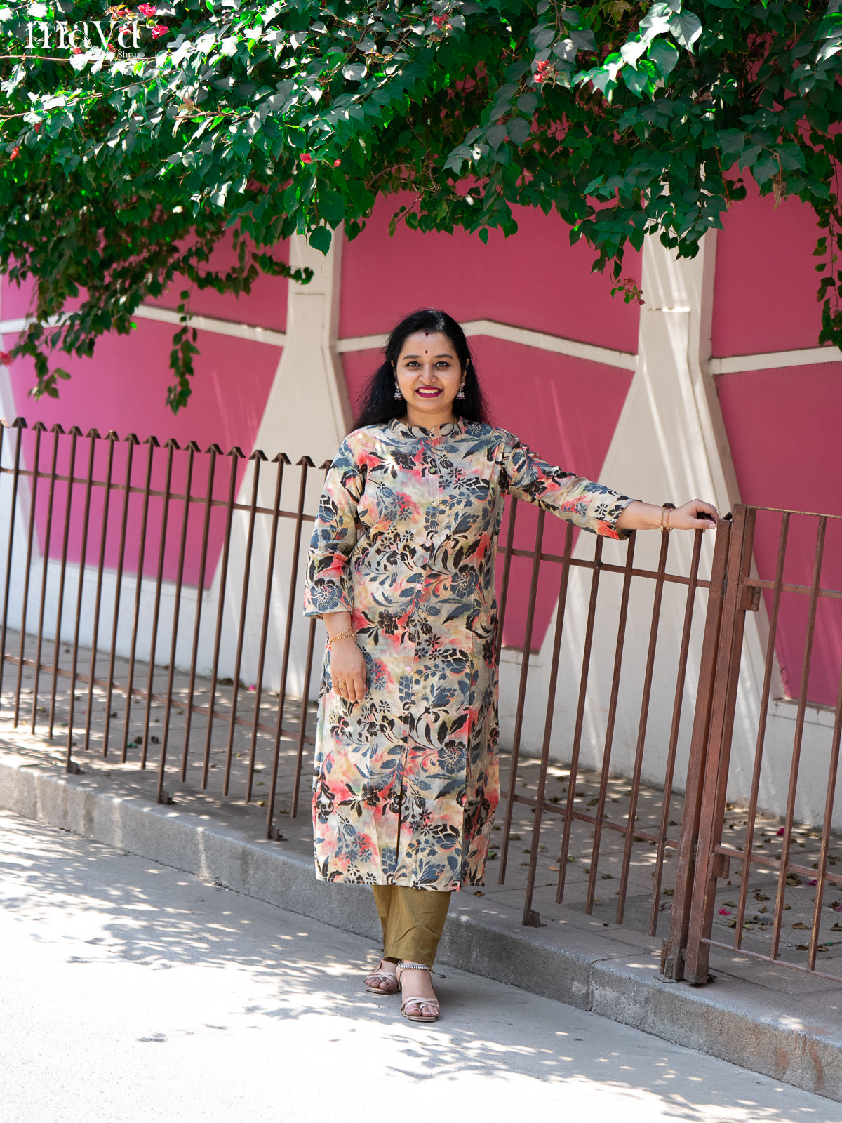 Multi Floral Printed colour Rayon Kurti